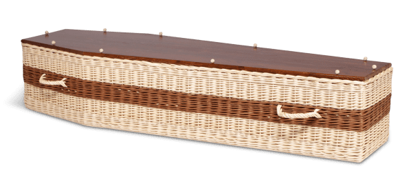 Cercueil osier Pompes funèbres AIC HEIRBRANT